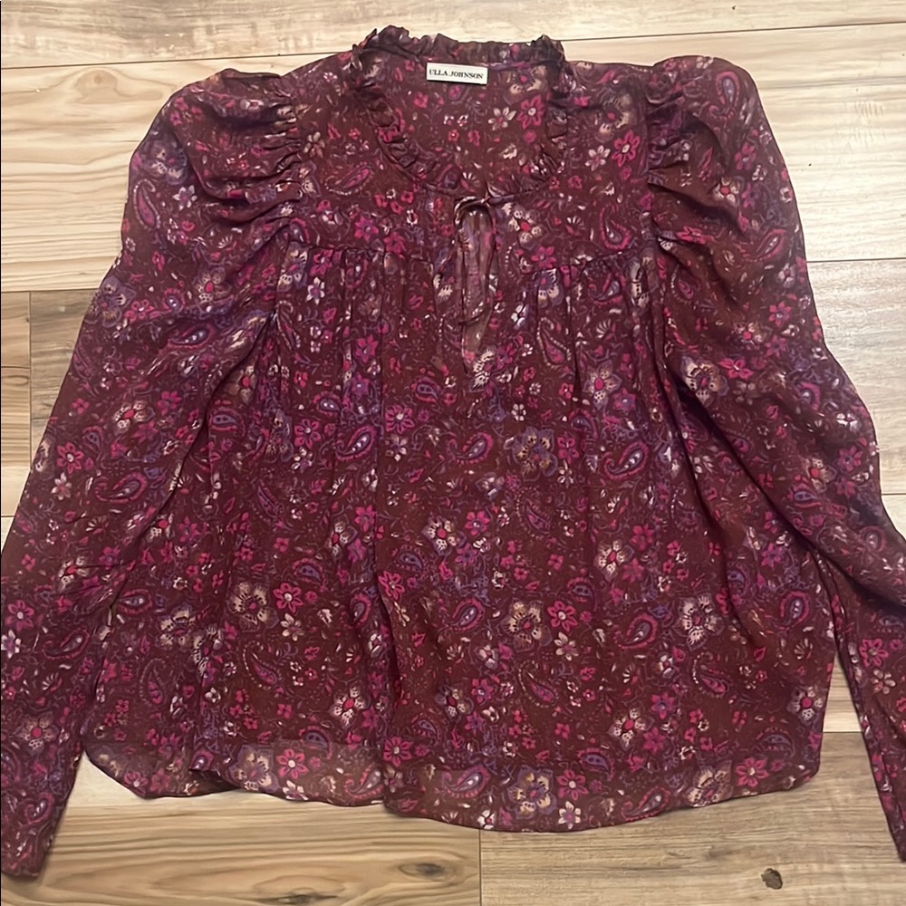 ULLA JOHNSON floral blouse